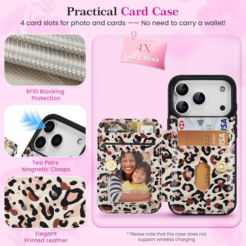 ZCDAYE Wallet Case with Card Holder for iPhone 17 Pro Max, Leopard Print by ZCDAYE - Used condition - Image 2