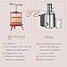 SQUEEZE master Fruit Wine Cider Press - Solid Wood Basket- 3.17 Gallon/12L-T Handle Bar-More Stable-Vintage traditional juicer,Apple Grape Fruit press for Juice Maker-1 free filter bag included(Red)