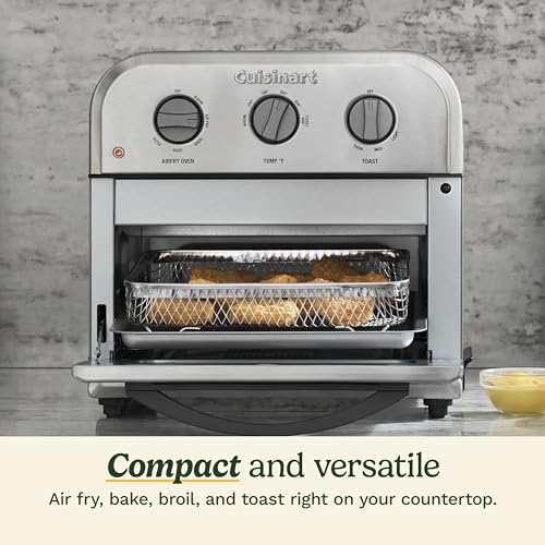 Cuisinart TOA26 Compact Airfryer Toaster Oven, 1800Watt Motor with 6