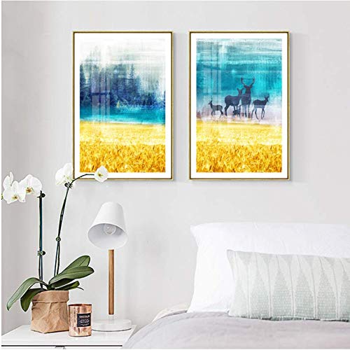 Toile murale cerf pour habiller un mur vide efficacement - 3
