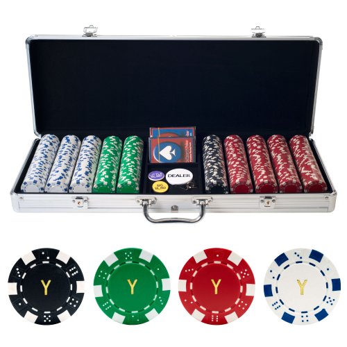 Trademark Poker Pokerchips, personalisierbar, monogrammiert, Würfel, 11,5 g, 500 Stück Cover