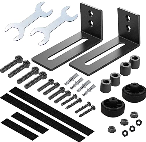 JOLIGAEA 2 stuks schuurdeur vloergeleider, wandmontage starolgeleiders met 8 verschillende opstellingen, ultra glad… - Image 8