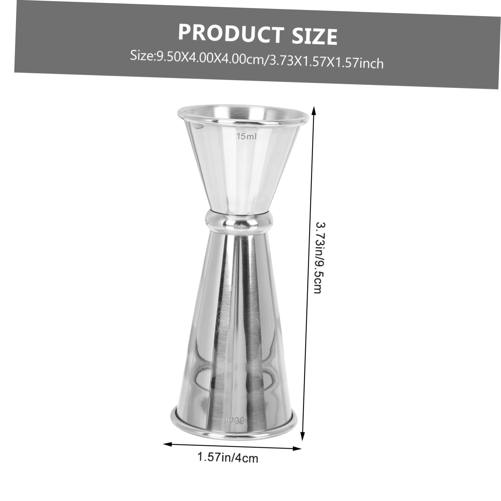 HOLIDYOYO Measuring Cup Jigger Stainless Steel Bar Tool Accurate Ounce Measurement for Cocktails Bartending