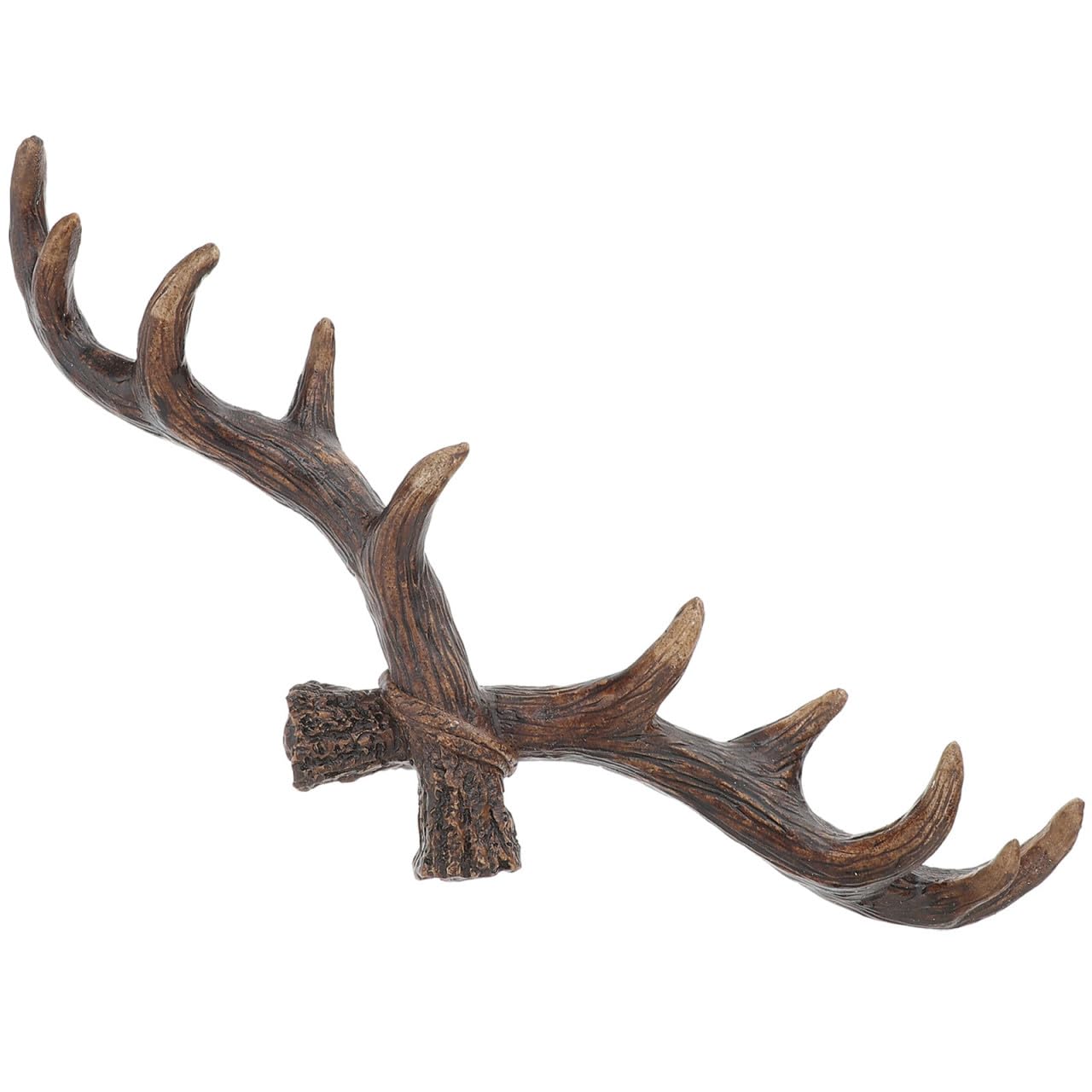 Perchero de pared de cuernos de ciervo en resina vintage para colgar ropa
