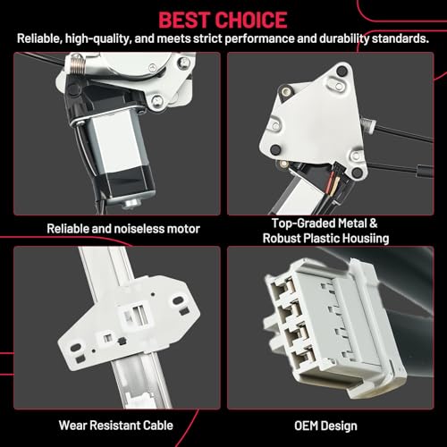 Image of BDFHYK 741-715 Power Window Regulator with Motor Front Left Compatible with Acura CL 1997, Compatible with Honda Accord 1994-1997