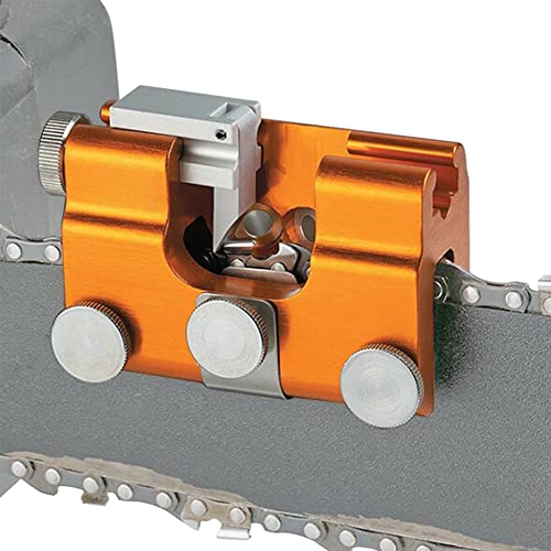Zahnschärfer Kettensägenschärfer Kit,Chainsaw Chain Sharpening Jig Timberline Schärfset Kettensäge Aluminiumlegierung Handkurbeln Sägeketten Schärfgerät für alle Arten von Kettensägen Elektrische Cover