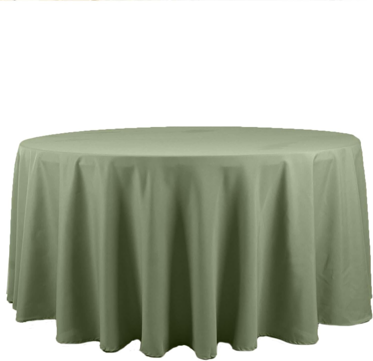Efavormart 5 Pack Round Tablecloth, 120 Inch Stain & Wrinkle Resistant Washable Table Cloth, Decorative Polyester Fabric Table Cover for Banquet, Wedding, Dining- Eucalyptus Sage Green