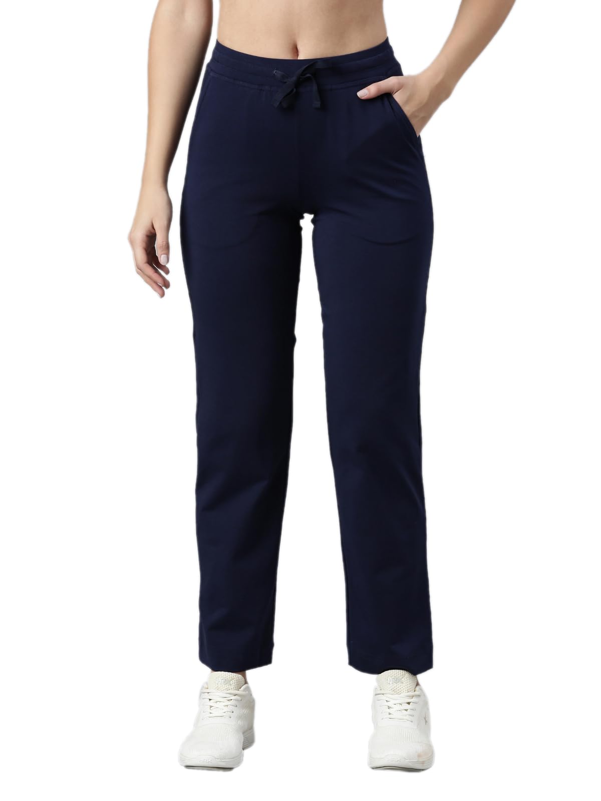 GO COLORS Women's' Solid Mid Rise Regular Fit Track Pant-picture-40