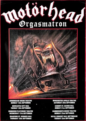 Poster Motörhead Orgasmatron 60X90Cm cadeau idéal fan rock