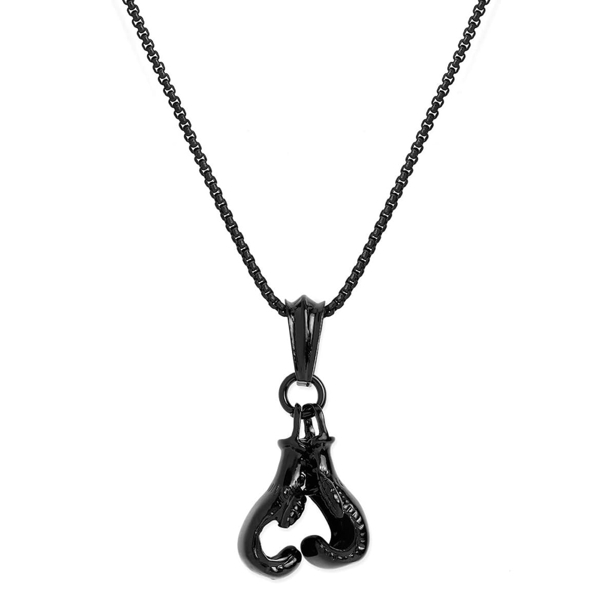 OOMPH Jewellery Black Tone Boxing Gloves Fashion Pendant with Chain for Men and Boys (MPYJ6_A1) (B0CTMVGCDC) Amazon Price History, Amazon Price Tracker