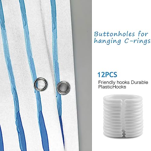 Rideau de douche imperméable 300x200 polyester salle de bain KnSam - 5
