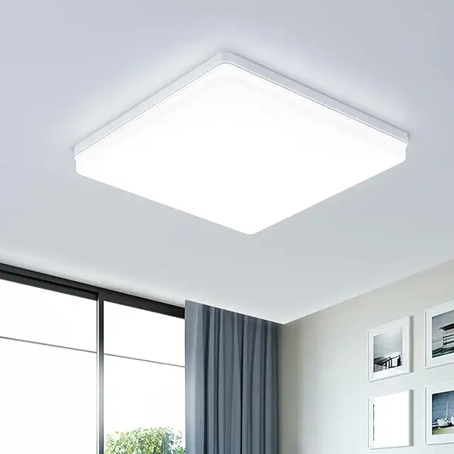 Lámpara de Techo LED 48W Cuadrada IP44 Impermeable para Cocina, Baño y Oficina