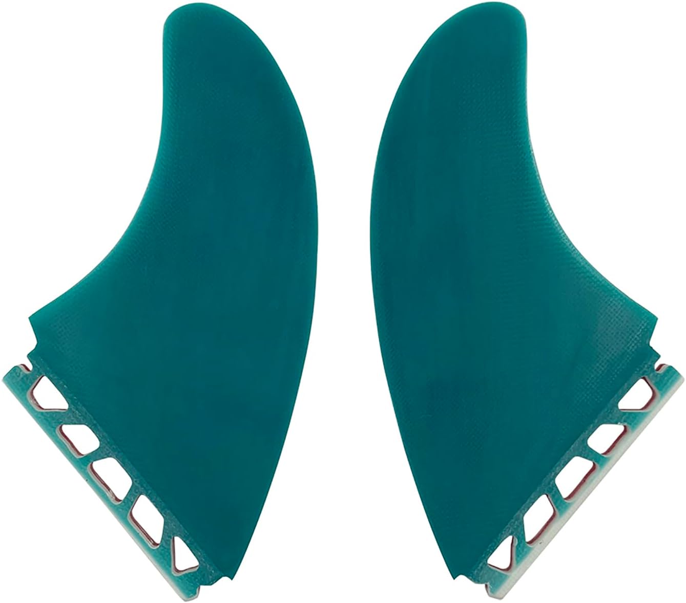 UPSURF Surfboard Fins Twin fins Set(2 Fins) Double Tabs Fins-Solid Fiberglass MR Size Single Tab fin Thruster