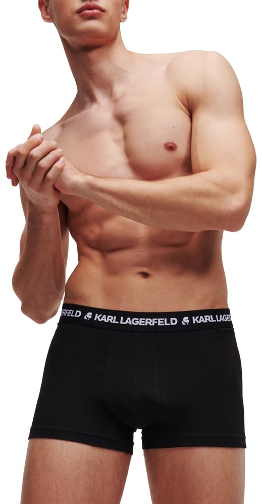 Karl Lagerfeld Logo Trunk Set (3 Pack) Trunks Uomo (Pacco da 3)
