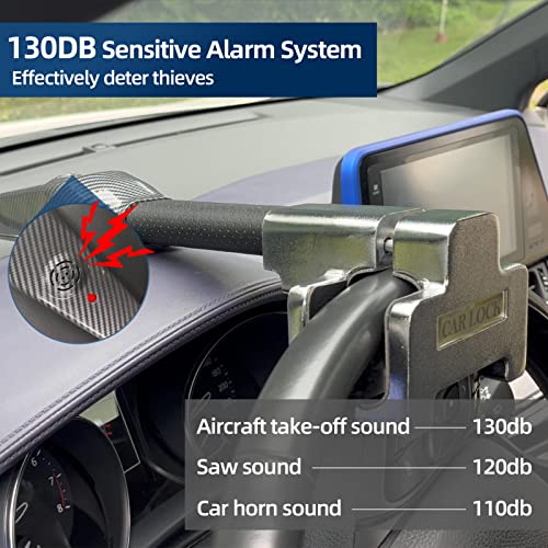 Opsoopi Steering Wheel Lock With Car Alarm System, Anti Theft Car Device, Car Wheel Lock Car Theft Prevention Device With 130Db Alarm, Universal Car Security For Truck/Auto/Suv/Van - 2 Keys #TOP1
