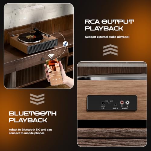 Image of HiFi Vinyl Record Player with Built-in Speakers, AT-3600L, Bluetooth