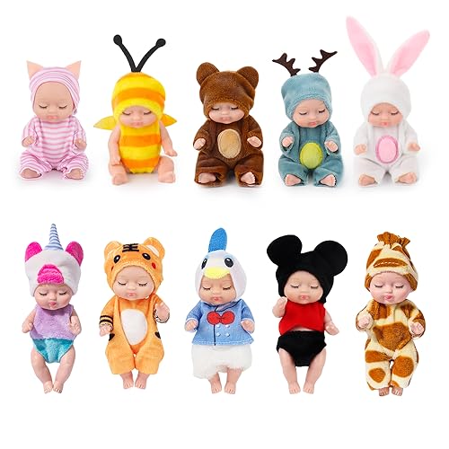 Yangun Muñecas Reborn, 10 Bebe Reborn Realista, 4 Pulgada Juego De Muñecas, Mini Bebés De Silicona, Muñeca Bebe Juguete, Realista Muñecas Reborn Bebé, Mini Muñecas Para Accesorios De Casa De Muñecas Yangun Muñecas Reborn, 10 Bebe Reborn Realista, 4 Pulgada Juego De Muñecas, Mini Bebés De Silicona, Muñeca Bebe Juguete, Realista Muñecas Reborn Bebé, Mini Muñecas Para Accesorios De Casa De Muñecas