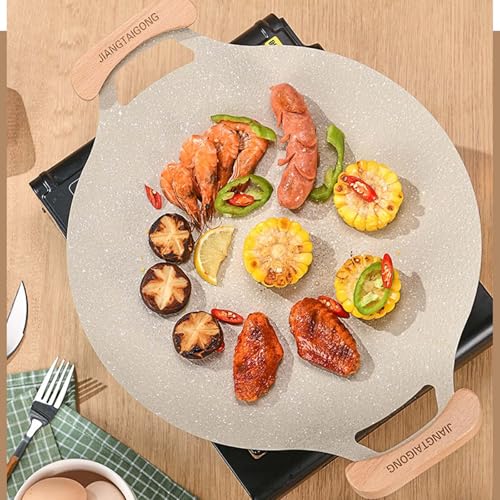 Image of Korean BBQ Grill Cookware Nonstick Griddle Grill Pan for Home Indoor Camping 25cm
