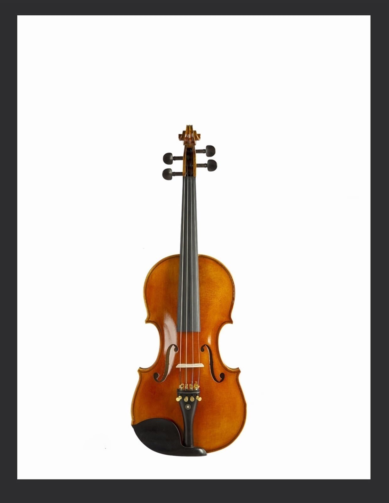 Erwachsenen geige Anfänger Violine Decke Fichte Boden Ahorn Griffbrett Ebenholz Spleißmuster Handgefertigt(3/4)