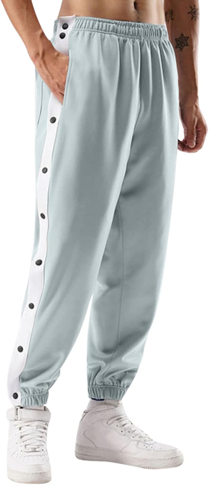 Men's Tear Away Pants Basketball Casual 