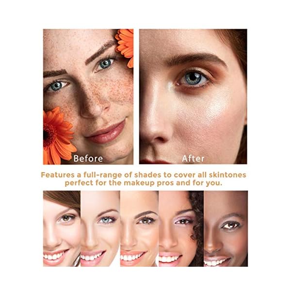 TLM-Foundation-Cream-Colour-Changing-Liquid-Foundation-Hides-Wrinkles-Lines-BB-Cream-Makeup-Base-Concealer-Cover-Moisturizing-Fluid-for-all-Skin-Tone-SPF15-2-Pack ReviGLam TLM Colour Changing Liquid Foundation Hides Wrinkles & Lines, BB Cream Makeup Base Concealer Cover Moisturizing Fluid for all Skin Tone SPF15, Pack of 2