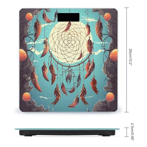 Báscula digital de baño Catch Dream Net 26x26 cm vidrio templado miniatura 2