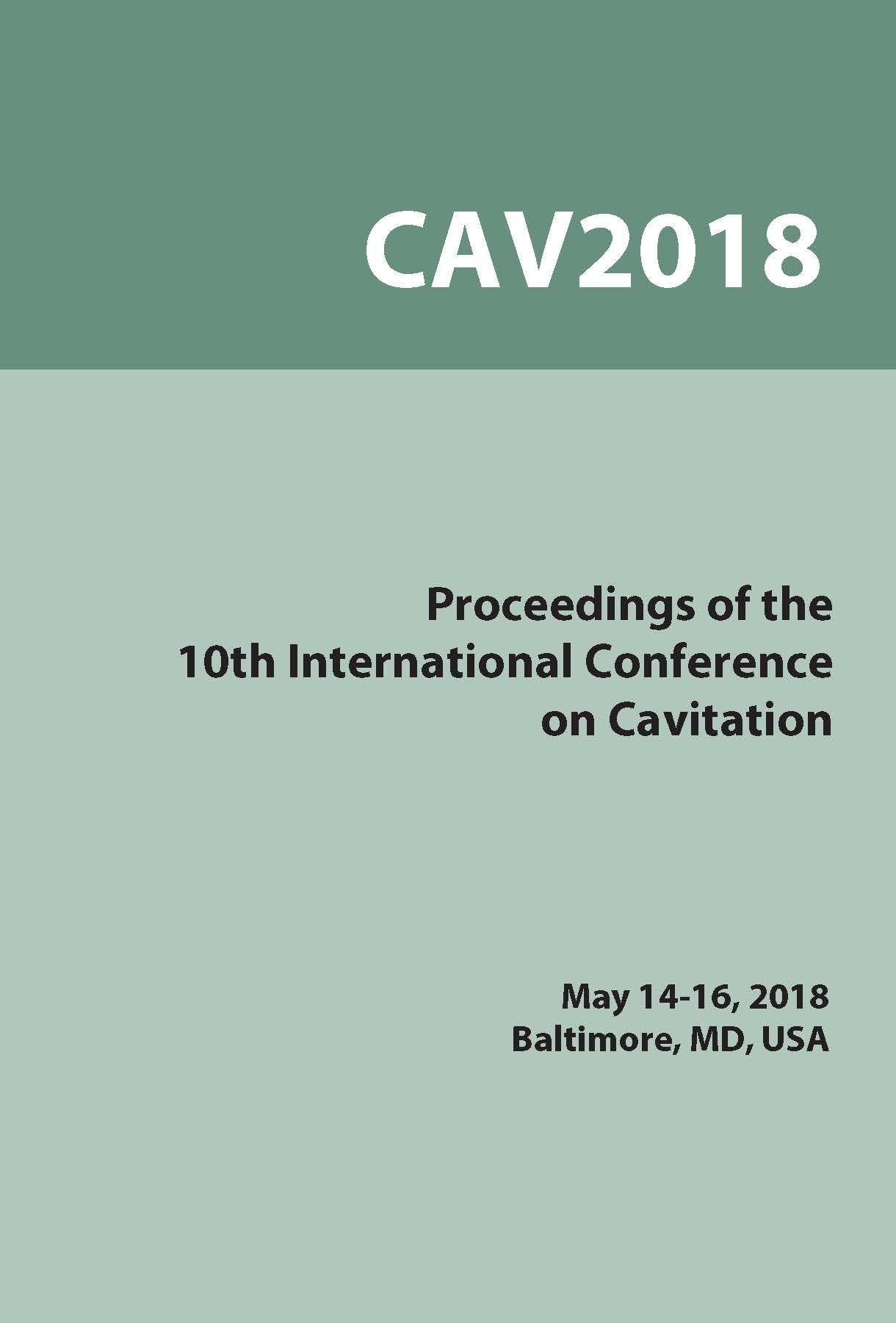 Proceedings on the 10th Symposium on Cavitation (Cav2018)