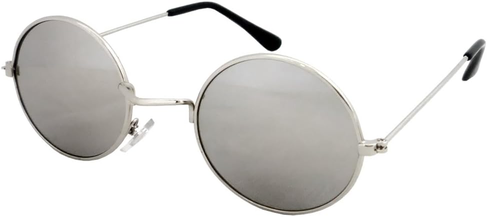 Teashade Sunglasses, Style 2, Silver Frame/Full Mirror Lens