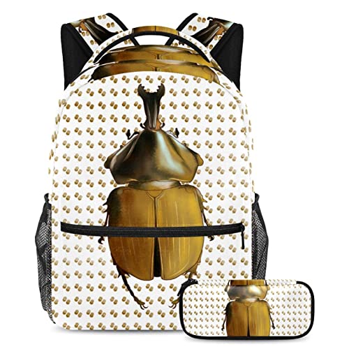 Sac à dos voyage géométrique avec trousse assortie pour l'école et les sorties