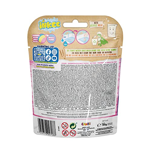 INKEE Rainbow Multipack, Tres bombas de baño perfumadas con 3 capas de color diferentes y aroma a malvavisco, con aceite de almendras - imagen 2