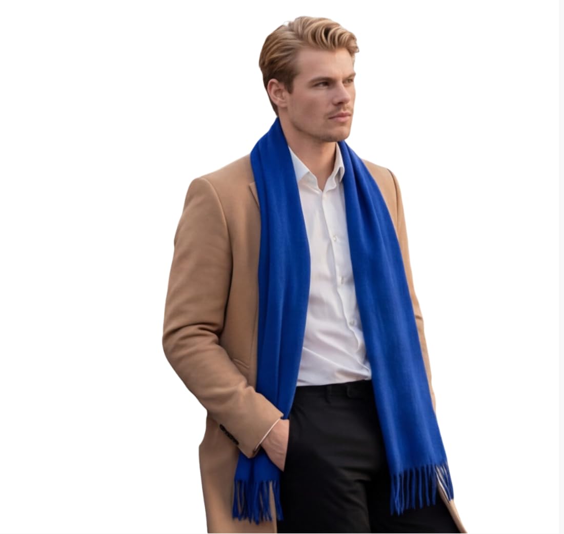 Szal męski kaszmirowy stylowy wiosna 185 x 65 cm elegancki na formalne okazje kaszmirowy szal pashmina szalik wełniany szal wełniany jednokolorowy