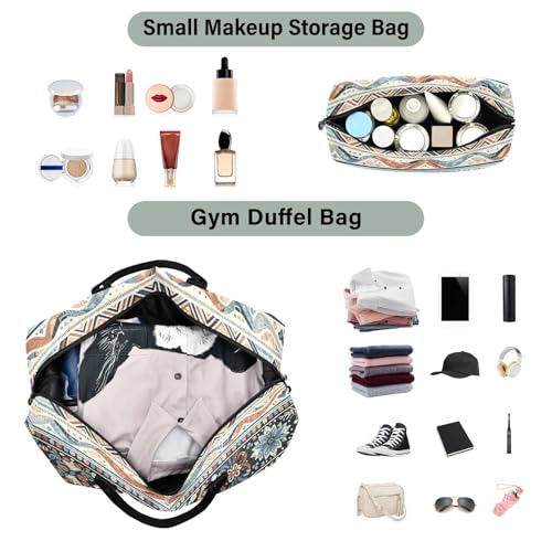 Aztec Navajo Travel Duffel Bag, Shoulder Weekender Overnight Bags - Large Gym Bag with Wet Pocket3