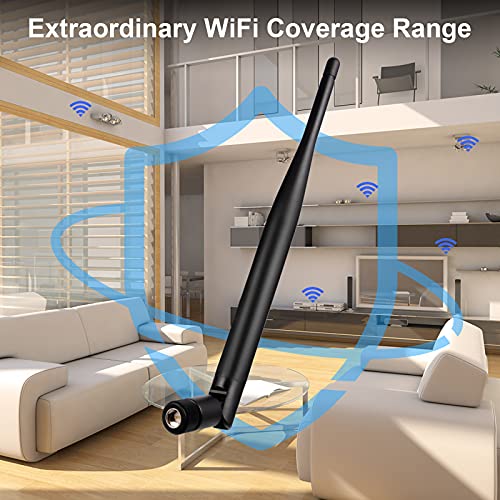 Nelawya WiFi Antenna 6dBi SMA Male Dualband 2.4GHz 5.8Ghz MIMO Antenna for WiFi Router, PC Desktop, USB Adapter, PCI-E Cards, FPV, Wireless Range Extender - Image 7
