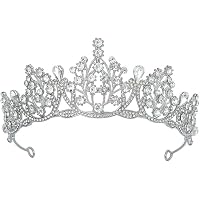 ANZONGYI Un par de hermosas coronas de boda de cristal, ligeras