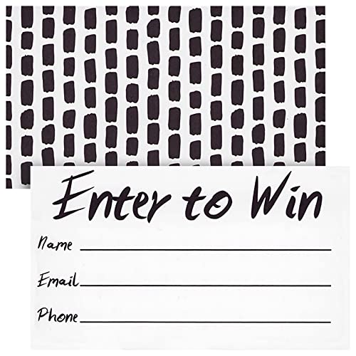 200-Pack Enter To Win Cards, 3.5X2 White Entry Form Raffle Tickets Slips For Fairs, Contests, Ballots, Carnivals, Drawings, Auction Events, Prize Games, Fundraisers #TOP6