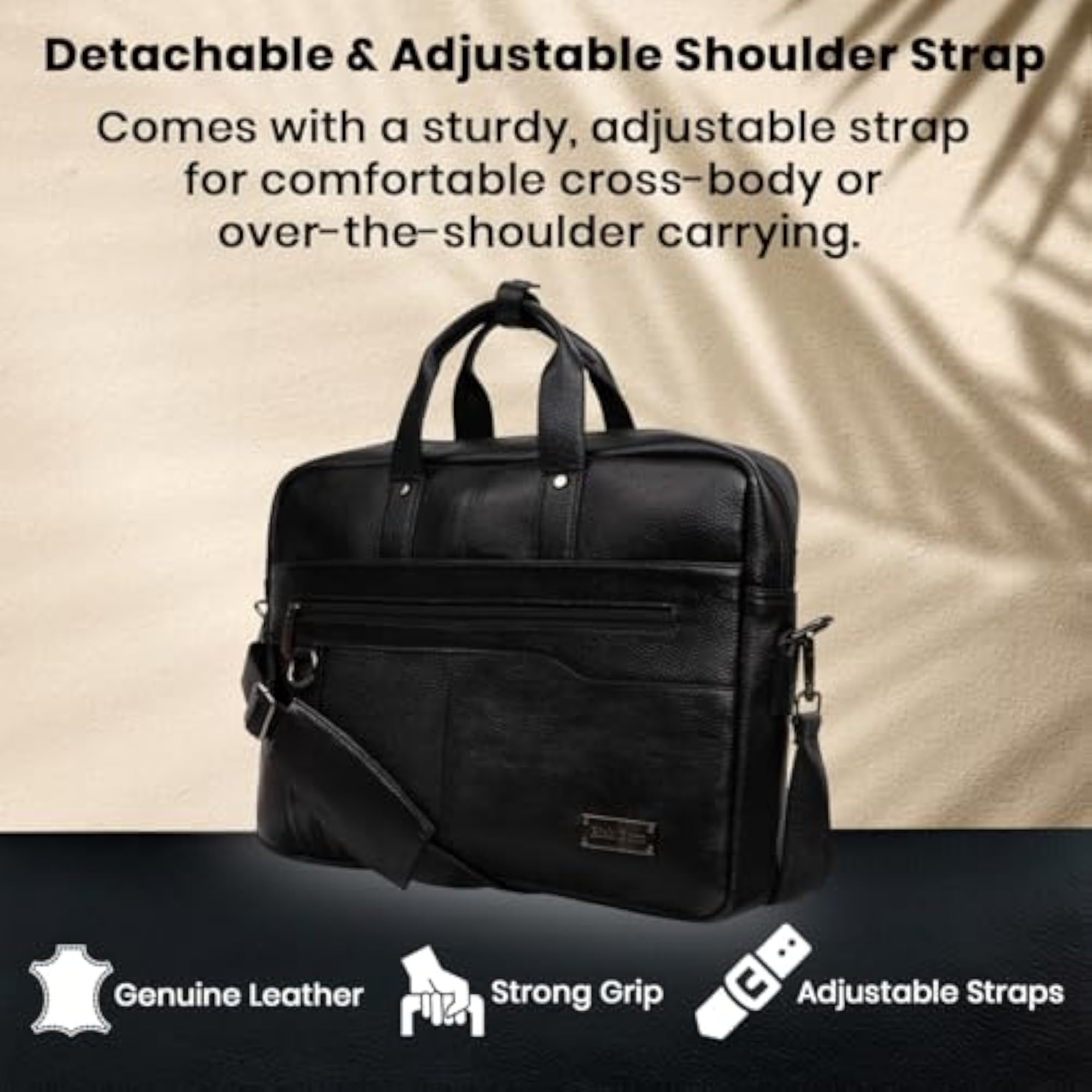 Executive Genuine Leather Office Laptop Bag for Men