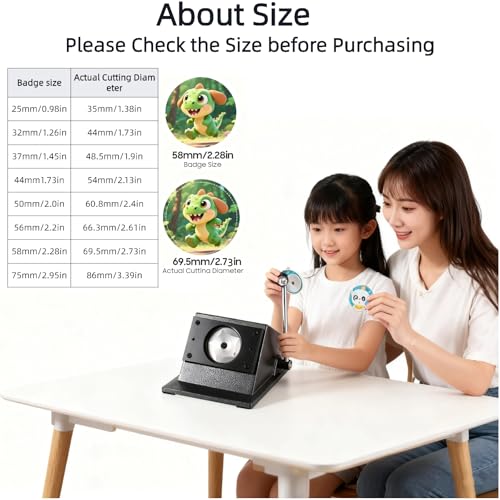 Stainless Steel Round Punch Die Cutter for DIY Button Badges, 37mm Graphic Punch Cutter for Manual Cutting Machine, Ideal for Copperplate & Photo Paper Sheets