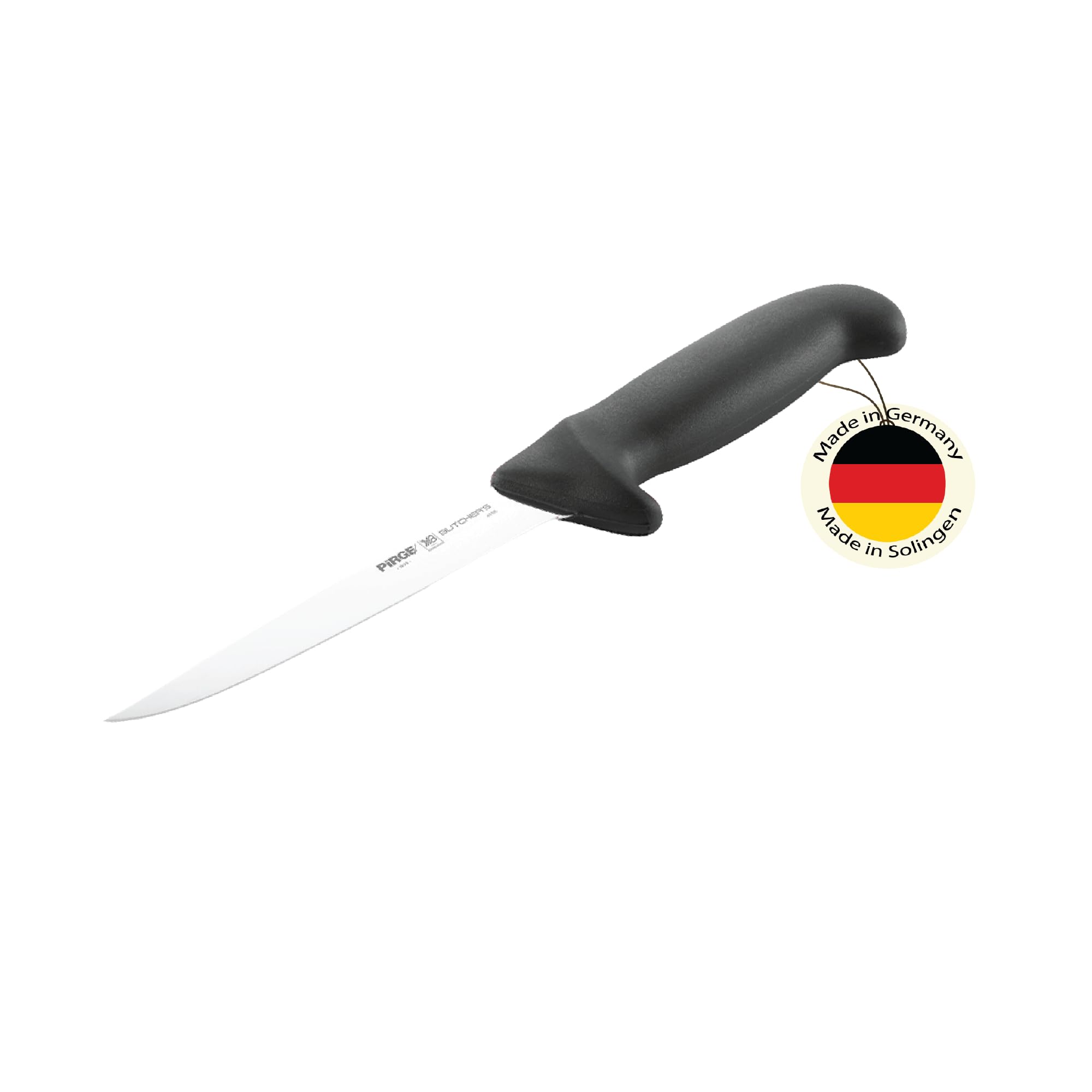 Pirge Butcher's Germany Sıyırma Bıçağı Kıvrık Sert 15 cm Siyah