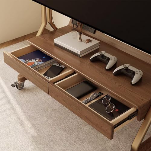 Soporte móvil de madera para TV con ruedas para TVs 40-85 pulgadas miniatura 7