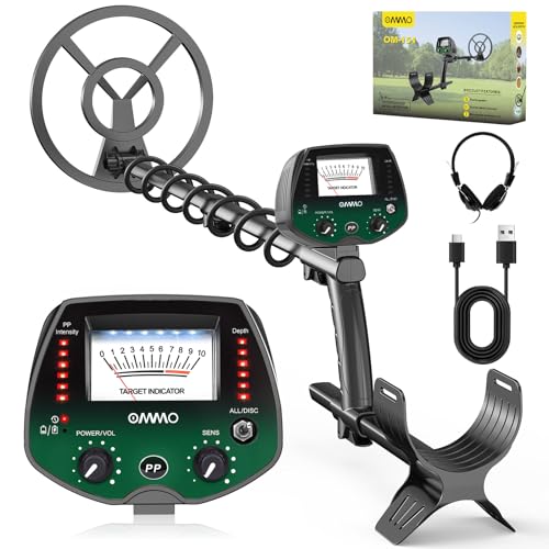 OMMO Metalldetektor Profi für Erwachsene & Kinder, USB...