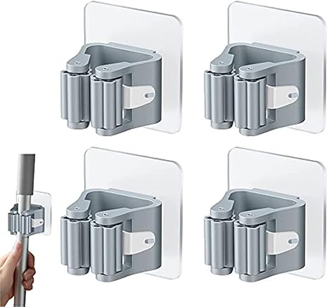 3 pezzi Porta scopa da parete senza foratura, Porta scopa da parete autoadesivo, Porta scopa da parete senza foratura, Gancio per scopa da parete au | Leroy Merlin
