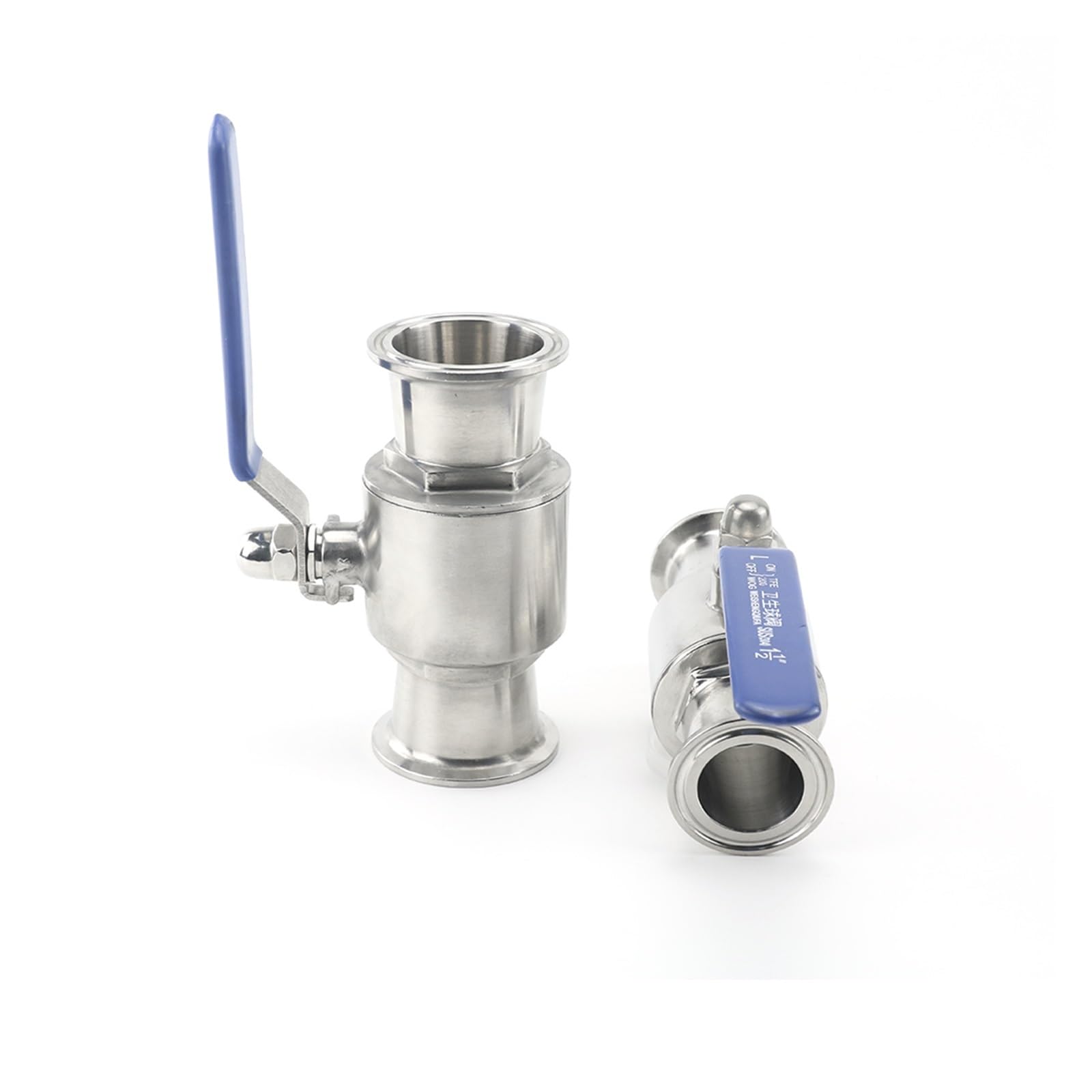 Sanitarny prosty zawór kulowy ze stali nierdzewnej 3/4 "1" 1-1/4" 1-1/2" 304 dla produktu 9/25/32/38/51mm (51 mm x tuleja 64)