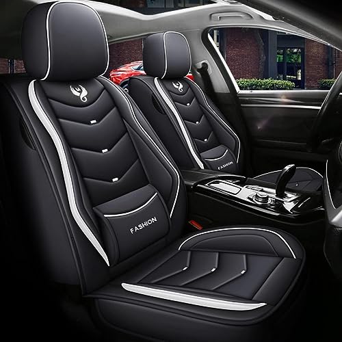 Housses de siège auto KIA Niro 1Gen noir blanc protection voiture complète