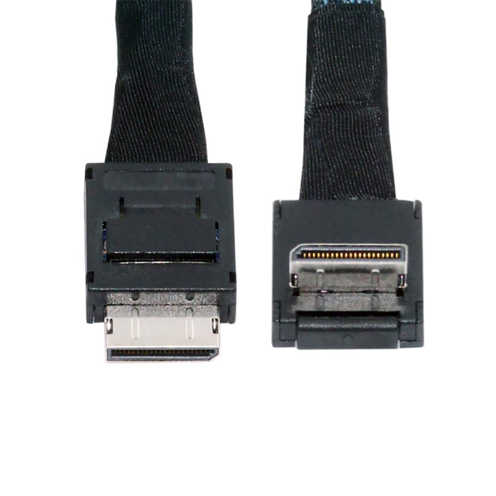 Xiwai Câble Actif OcuLink PCIe 4.0 PCI-Express SFF-8611 4i Mâle vers SFF-8611 pour SSD eGPU Externe, 80 cm