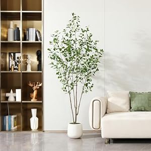 Artificialficustree7ftwithwhiteplantertallfakeficustreeforhomedecorindoorfauxficusfloorplantwithgreenfakemossforofficelivingroom Urban Country Home Decor Artificial ficus tree 7ft with white planter tall fake ficus tree for home decor indoor faux ficus floor plant with green fake moss for office living room urban country home decor
