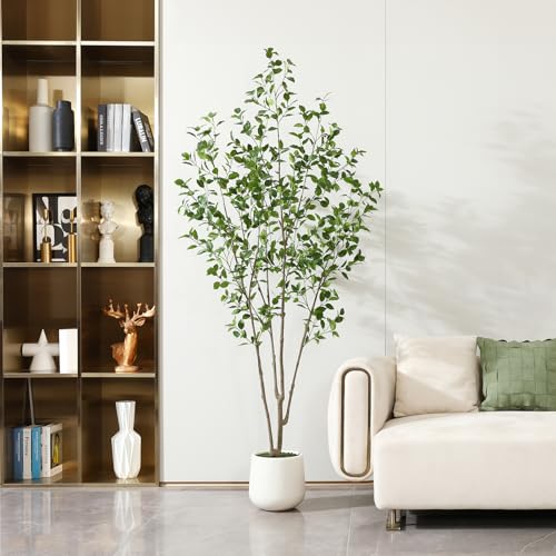 Artificialficustree7ftwithwhiteplantertallfakeficustreeforhomedecorindoorfauxficusfloorplantwithgreenfakemossforofficelivingroom Urban Country Home Decor Artificial ficus tree 7ft with white planter tall fake ficus tree for home decor indoor faux ficus floor plant with green fake moss for office living room urban country home decor
