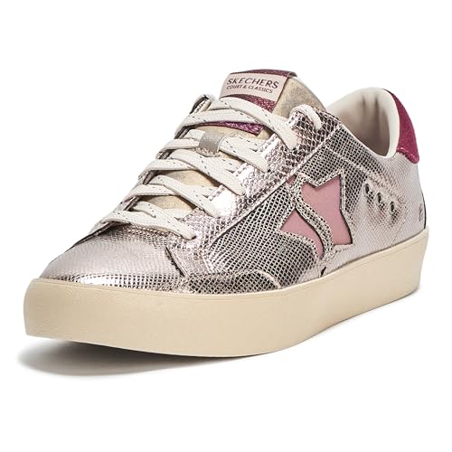 Skechers Court & Classics Womens,Strand Star-Glimmer Chic,GUMT,8 M US