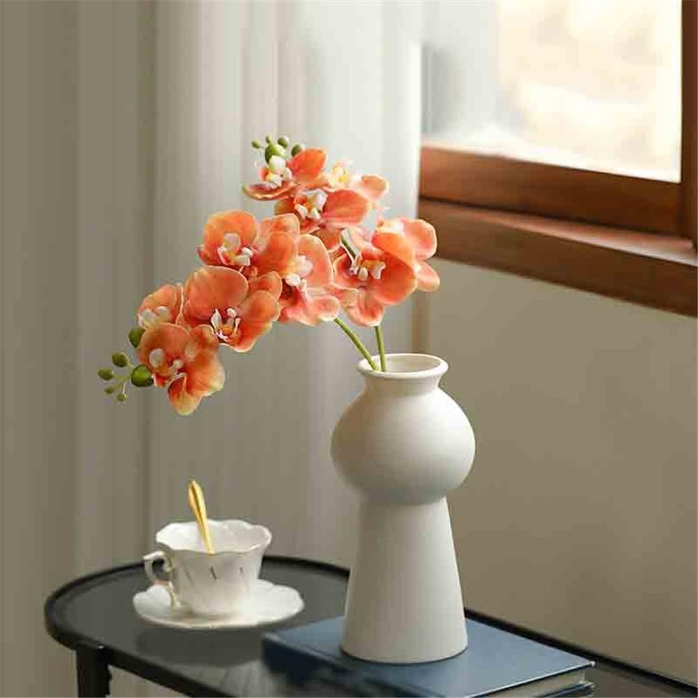 Fleurs artificielles Fleurs artificielles Phalaenopsis à Branches Multiples, Fausses Fleurs Une Seule Branche, Arrangement Floral de Salon, Ornements Bureau
