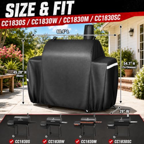 Image of Utheer 600D Grill Cover for Royal Gourmet CC1830S /CC1830W /CC1830M /CC1830SC