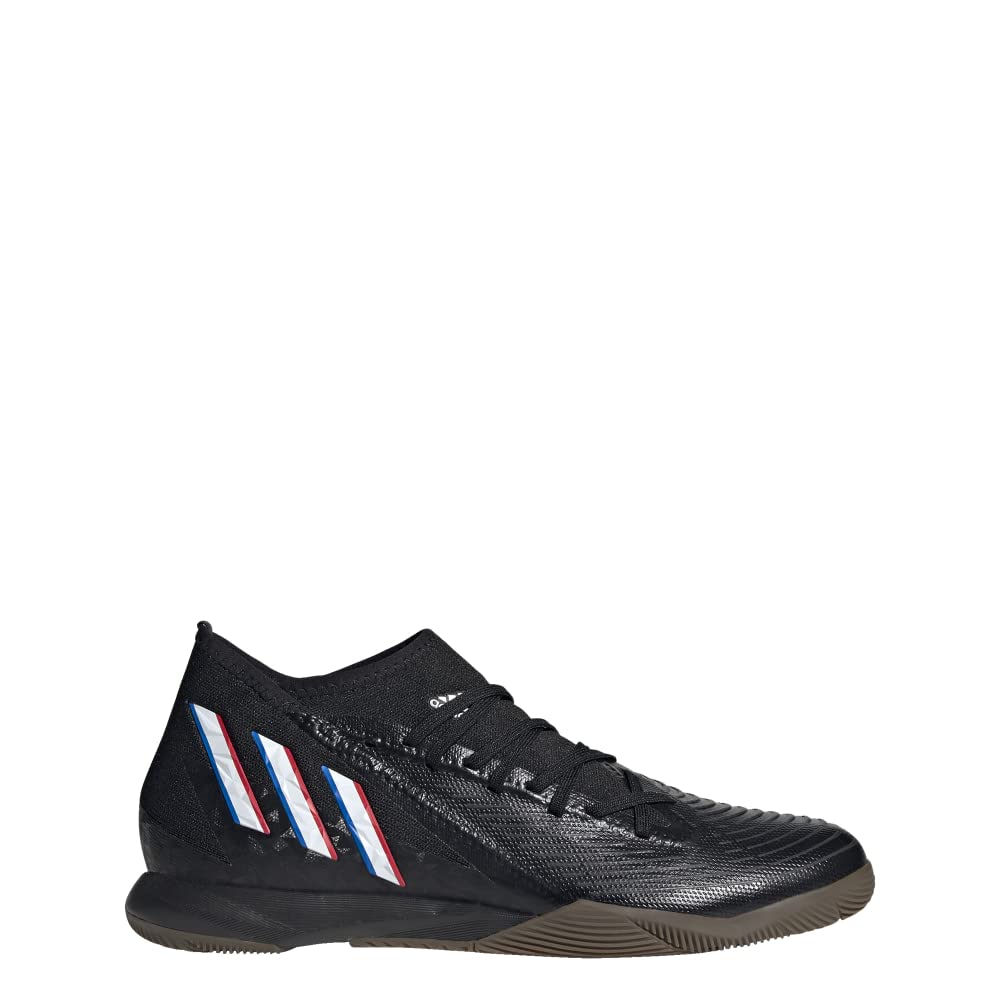 adidas Unisex Edge.3 halowe buty piłkarskie, Core Black/White/Vivid Red, 41 EU